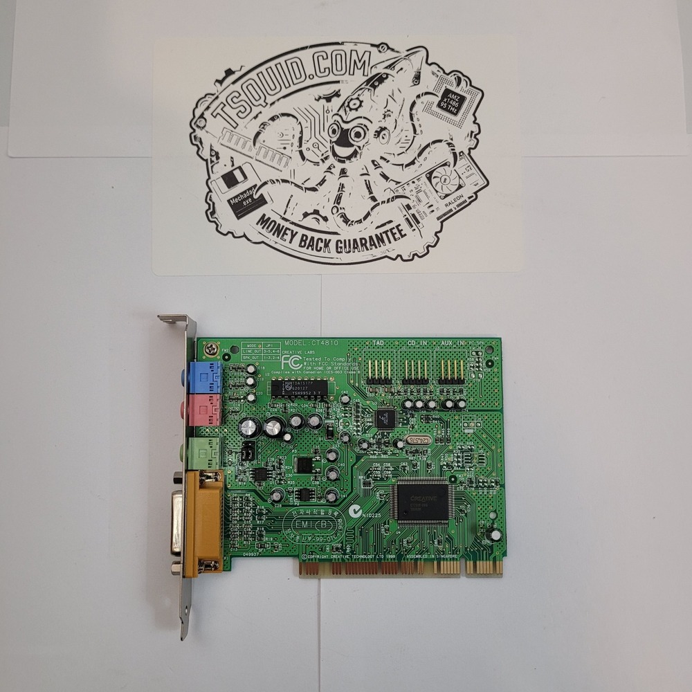 Creative Sound Blaster Vibra 128 PCI Sound Card CT4810 Retro Gaming Audio